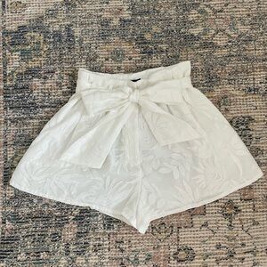 White paper bag shorts